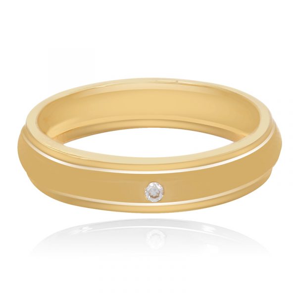 Line Yellow Engagement Ring S